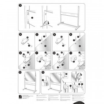 Доска стеклянная двустор. мобил.1903943 NOBO DIAMOND  900X1200