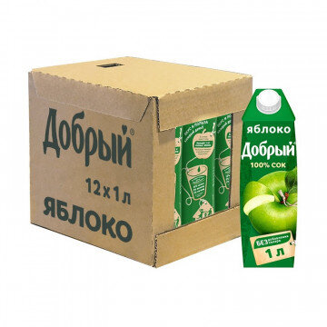 Сок Добрый яблочный 1 л