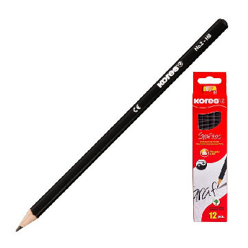 Карандаш чернографитный KORES трехгранный HB без ластика 92301 Карандаш чернографитный KORES трехгранный HB без ластика 92301