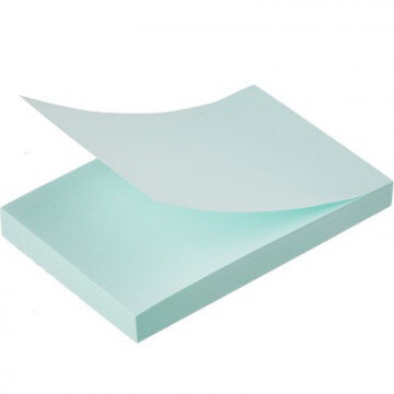 Блок-кубик ATTACHE с клеев.краем 76х51 голубой 100л.