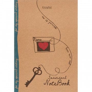 Тетрадь общая 40л,лин,А5,скреп,обл.крафт карт,бл.сер.80гр,Эко,05381