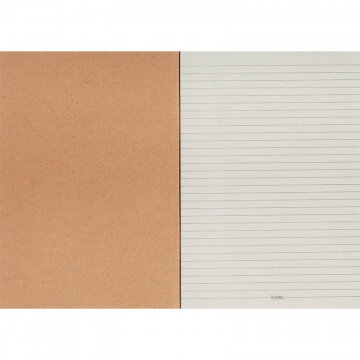 Тетрадь общая 40л,лин,А5,скреп,обл.крафт карт,бл.сер.80гр,Эко,05381