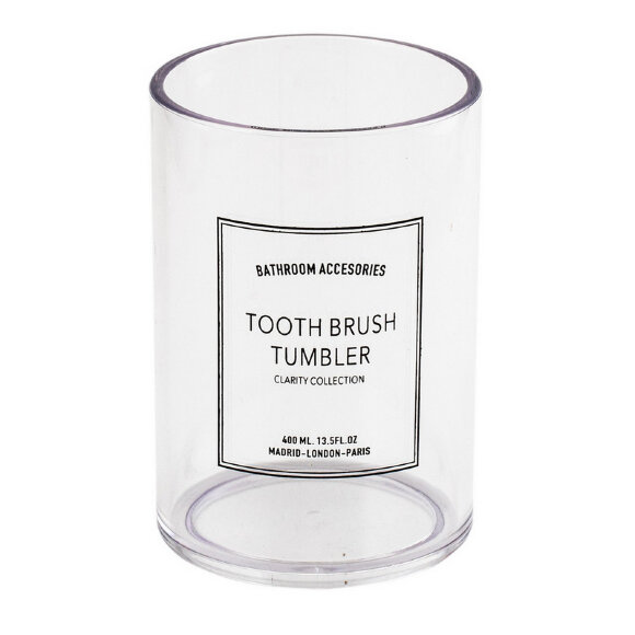 Стакан для ванной CLARITY прозрачный, акрил
