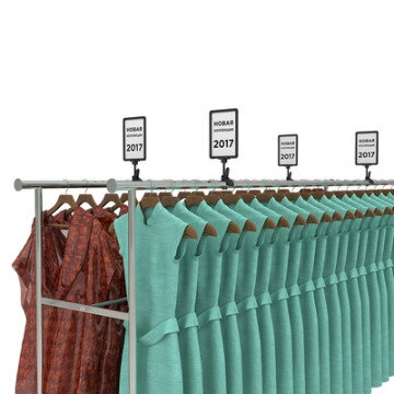 Держатель ценн. пластик. рамки универсал. CLAMP-T, цвет черный (10шт/уп)