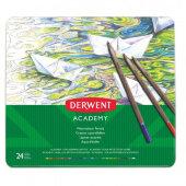 Набор карандашей акварельных 24цв Derwent Academy Watercolour Tin мет.кор