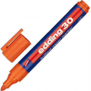 Маркер пигментный EDDING E-30/006 оранжевый 1,5-3 мм круг. наконечник Маркер пигментный EDDING E-30/006 оранжевый 1,5-3 мм круг. наконечник