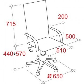 Кресло UP_Менеджер/Комо/ к/з чёрный TR-118