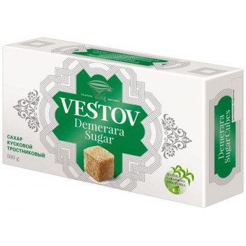 Сахар Вестов тростниковый кусковой 500г
