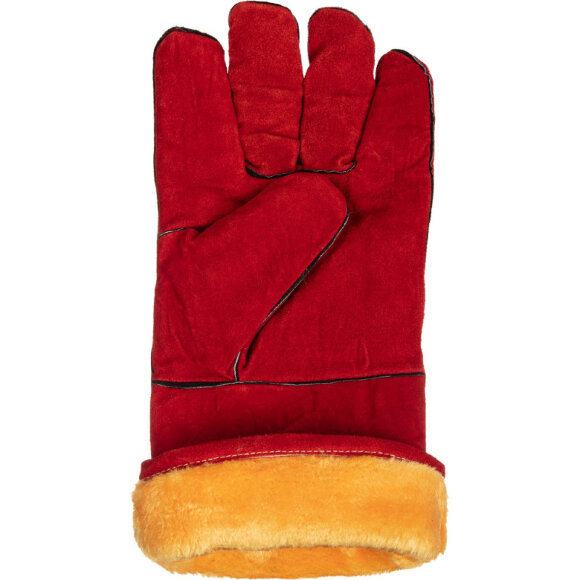 Краги спилковые пятипалые утепленные