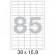 Этикетки самоклеящиеся Promega label 38х16,9 мм/85 шт. на листе А4 (25л.