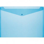 Конверт на кнопке Attache А3, полупрозр.180мкм синий, 5 шт/уп