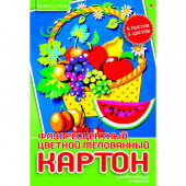 Картон цветной мелов. А4, 5цв. 5л. флюор Хобби тайм 11-405-265 д