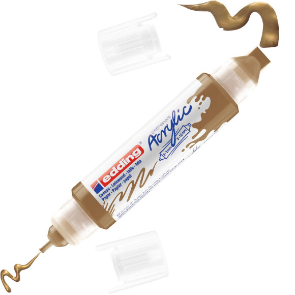 Маркер акриловый двусторонний 3D Edding 5400/924.2-3,5-10мм.Золотой/Gold Маркер акриловый двусторонний 3D Edding 5400/924.2-3,5-10мм.Золотой/Gold