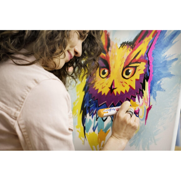 Маркер акриловый двусторонний 3D Edding 5400/924.2-3,5-10мм.Золотой/Gold Маркер акриловый двусторонний 3D Edding 5400/924.2-3,5-10мм.Золотой/Gold