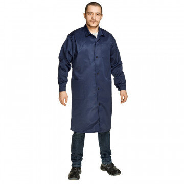 Халат рабочий муж. смесовый/у03-ХЛ синий(р.64-66) 182-188