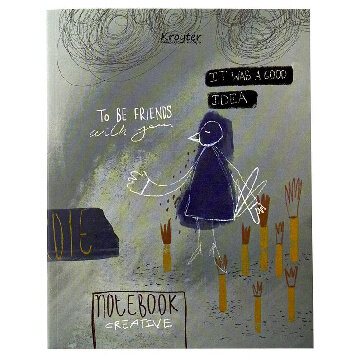 Тетрадь общая А5,48л,165х206,клет,скрепка,обл.карт,бл.65гр Серия Арт 00008