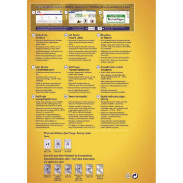 Самокл. этикетки L6113-20 Этикетки-пломбы 45.7х21.2мм,L+K,960шт/уп