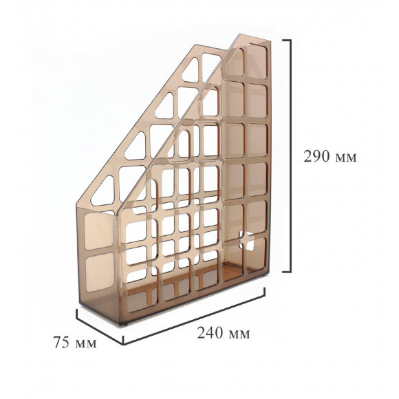 Вертикальный накопитель Attache Line 75мм прозрачный тонирован 240х75х290мм Вертикальный накопитель Attache Line 75мм прозрачный тонирован 240х75х290мм