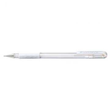 Ручка гелевая Pentel Hybrid gel Grip K118-LW, белая, 0,4мм