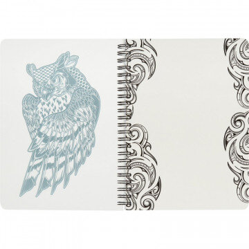 Тетрадь общая №1 School Сова 96л., пластиковая обл., запечат.лист, пружина