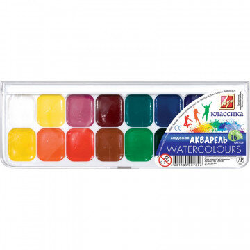 Краски акварельн. Луч Классика 16цв б/кисти 19С 1290-08
