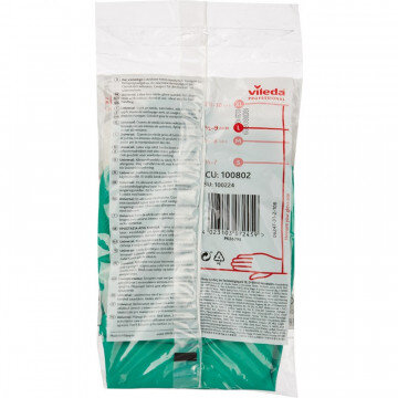 Перчатки хозяйственные нитриловые Универсальные Vileda, зеленый, L, 100802